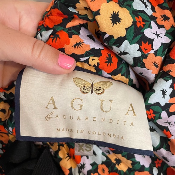 AGUA by AGUA BENDITA La Fania Horizonte Floral Cotton Mini Dress Size XS - Picture 7 of 13